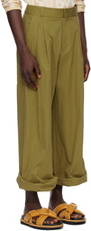 Bonsai Khaki Loose-Fit Trousers