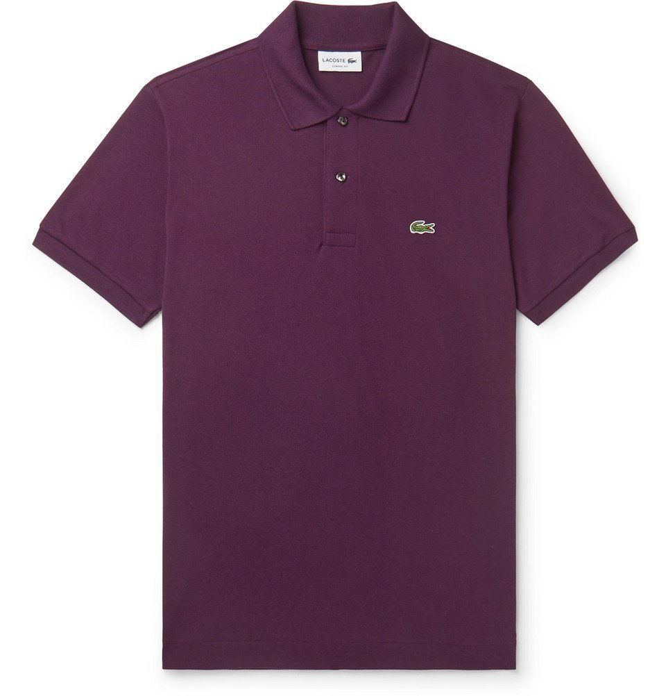 skipper forsikring mynte Lacoste - Cotton-Piqué Polo Shirt - Purple Lacoste
