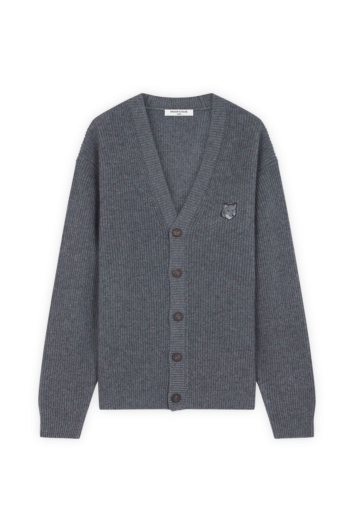 Maison Kitsuné Bold Fox Head Patch Comfort Ribbed Cardigan