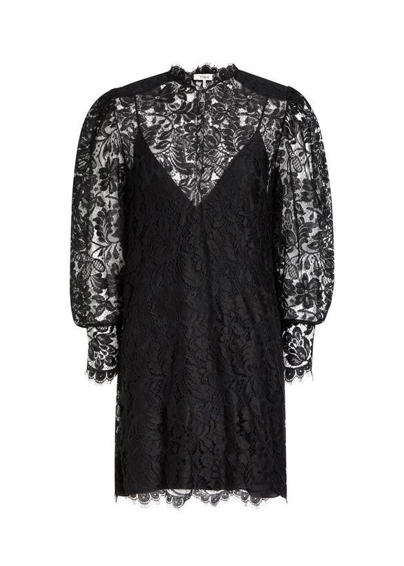 Photo: Chloe Floral-lace Mini Dress Black