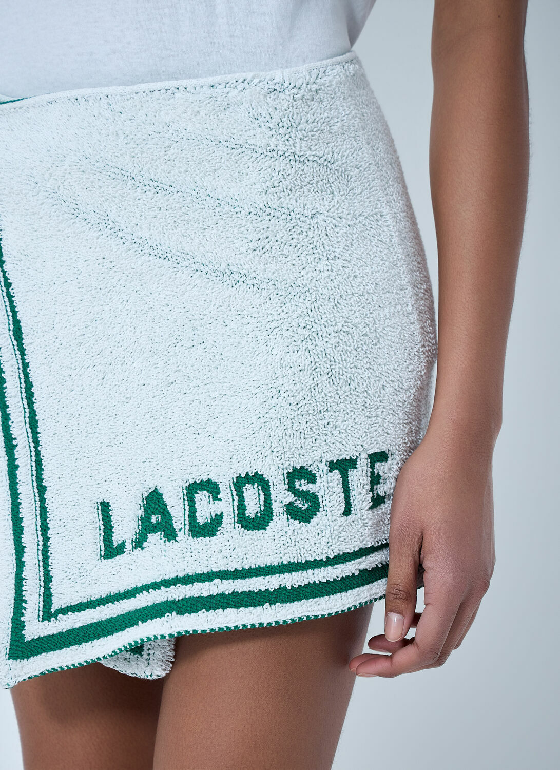 Lacoste Runway Bouclé Knit Mini Skirt