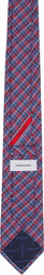 Ferragamo Navy Gancini Chain Print Silk Tie