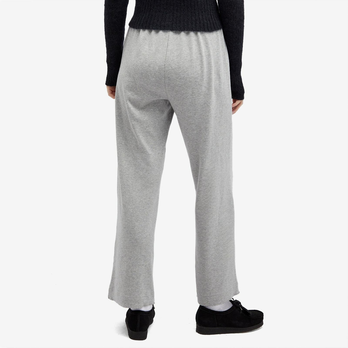 DONNI. Women's Baby Rib Scallop Pant in Heather Grey