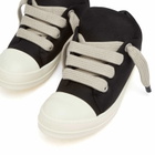 Rick Owens Men's Jumbo Lace Padded Low Sneakers in Black/Milk/Milk