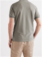 BRUNELLO CUCINELLI - Slim-Fit Contrast-Tipped Cotton-Piqué Polo Shirt - Green - M