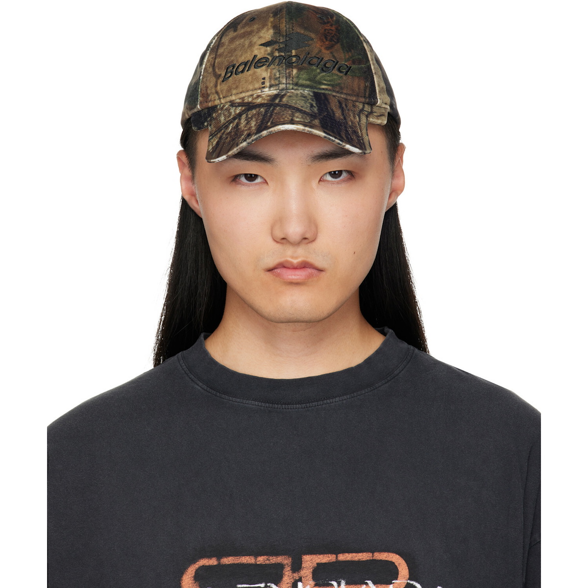 Balenciaga Khaki Camo Cap
