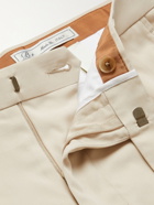 UMIT BENAN B - Andy Weekend Tapered Silk-Twill Trousers - Neutrals