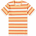 Folk Men's Bold Stripe T-Shirt in Peach