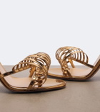 Gianvito Rossi Mirrored leather sandals