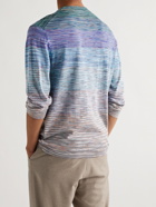 MISSONI - Space-Dyed Striped Cotton Sweater - Blue