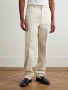 Dunhill - Straight-Leg Stretch-Cotton Twill Chinos - Gray