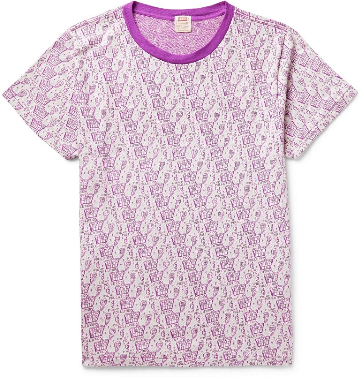 Photo: Levi's Vintage Clothing - Cotton-Jacquard T-Shirt - Purple