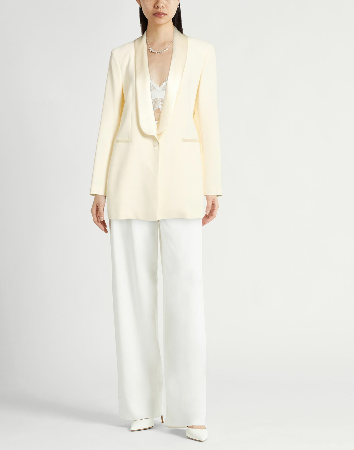 Erika Cavallini Womens Blazer Cream