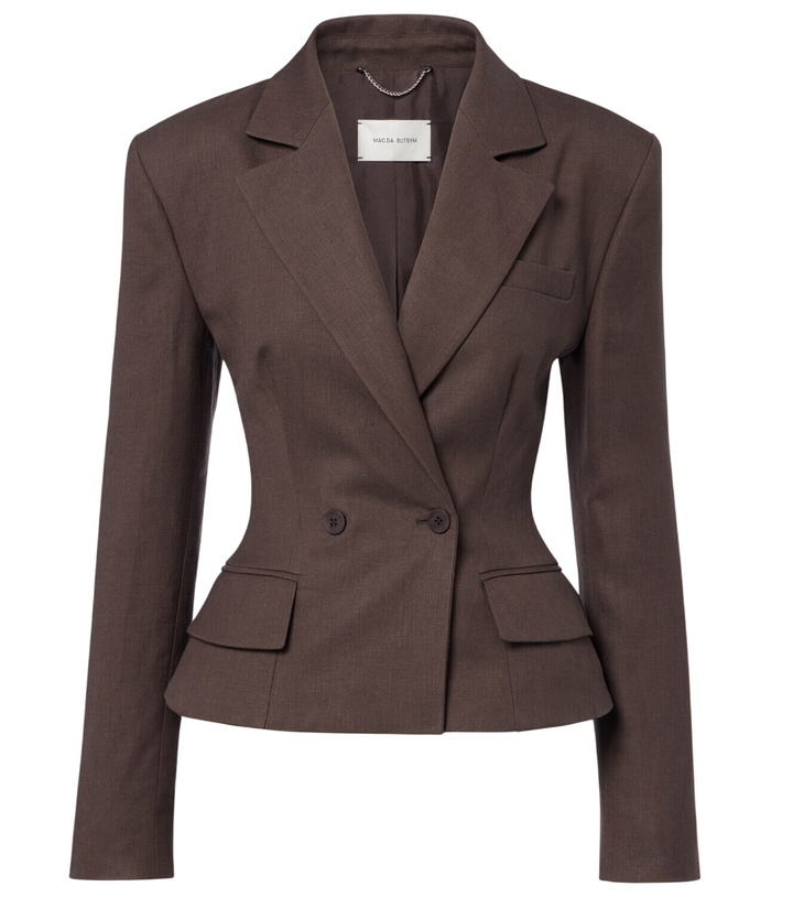 Photo: Magda Butrym Peplum linen blazer