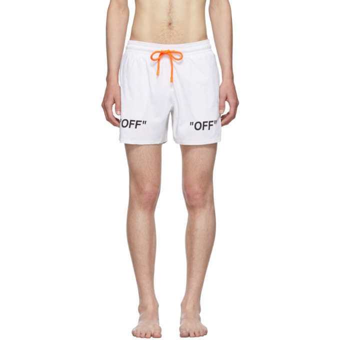 Photo: Off-White White Vilebrequin Edition Arrows Moorise Swim Shorts