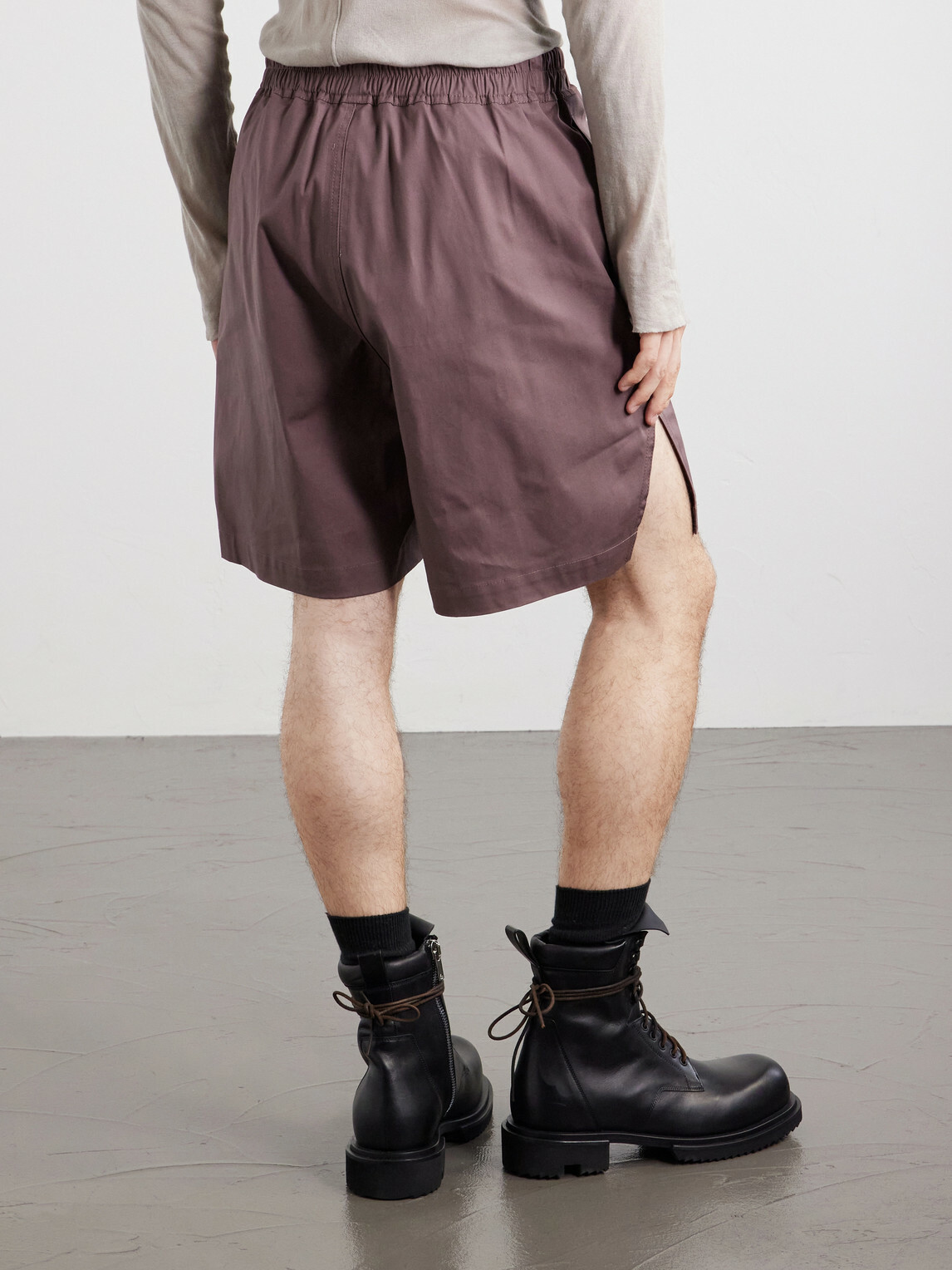 Rick Owens - Boxer Straight-Leg Stretch-Cotton Canvas Drawstring Shorts - Purple