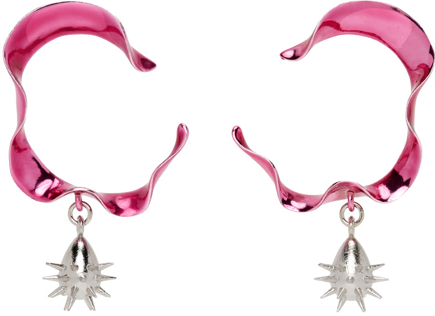 HUGO KREIT Pink Mini Swell Earrings Hugo Kreit display picture 3