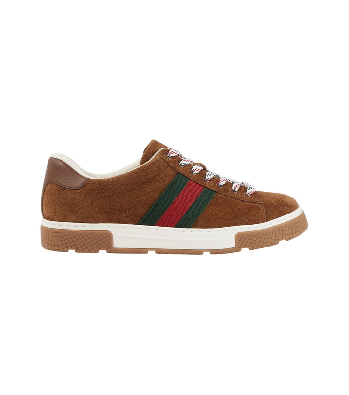 Photo: Gucci Gucci Ace Web Stripe suede sneakers