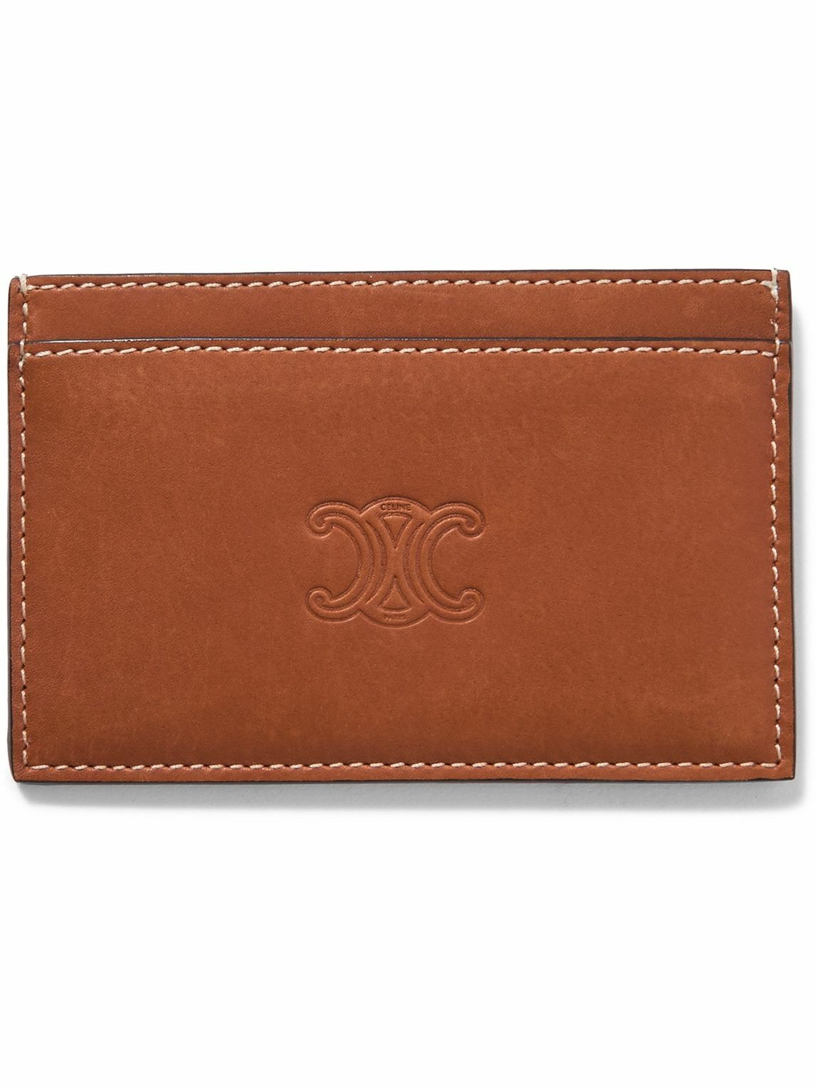 CELINE - Logo-Debossed Leather Cardholder