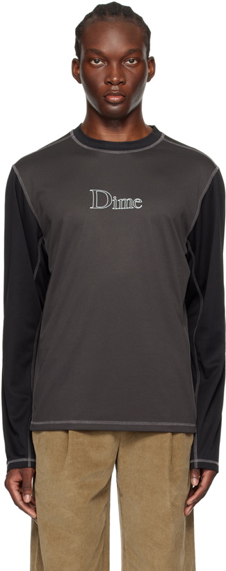 Photo: Dime Gray Athletic Long Sleeve T-Shirt