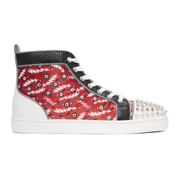 Photo: Christian Louboutin Multicolor Ginzana Lou Spikes Orlato High-Top Sneakers