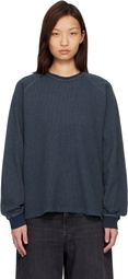 COOR Blue Waffle Raglan Long Sleeve T-shirt