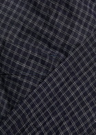 Officine Générale Beniot Checked Crinkled Cotton-blend Shirt Navy