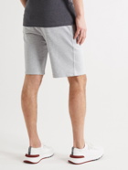 Brunello Cucinelli - Straight-Leg Cotton-Jersey Drawstring Shorts - Gray