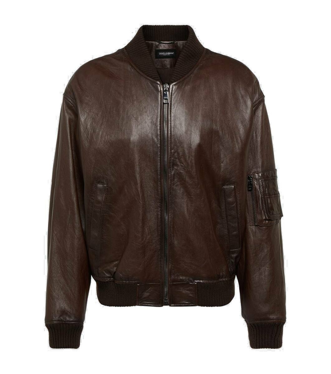 Photo: Dolce&Gabbana Leather bomber jacket