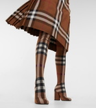 Burberry - Checked over-the-knee boots