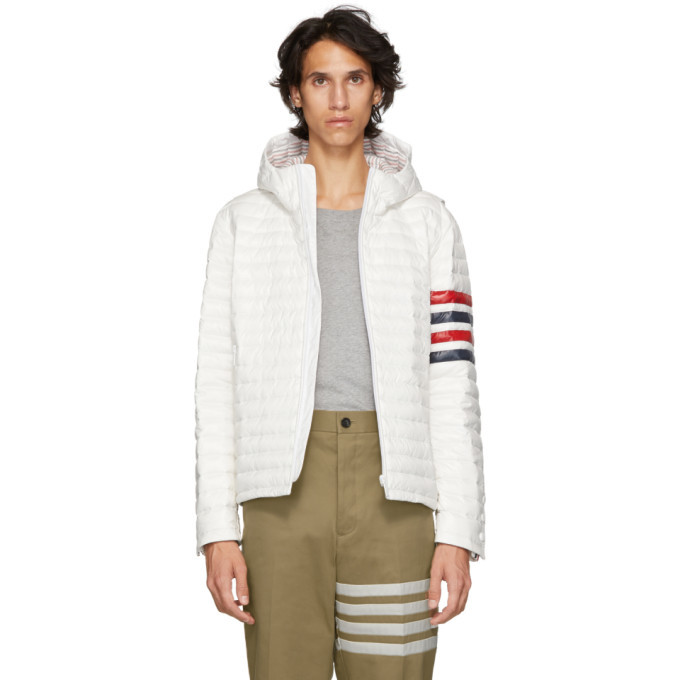 Photo: Thom Browne White Quilted Four Bar Jacket