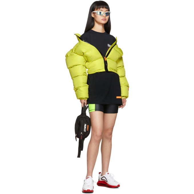 Heron Preston Yellow Down Cropped Puffer Jacket Heron Preston