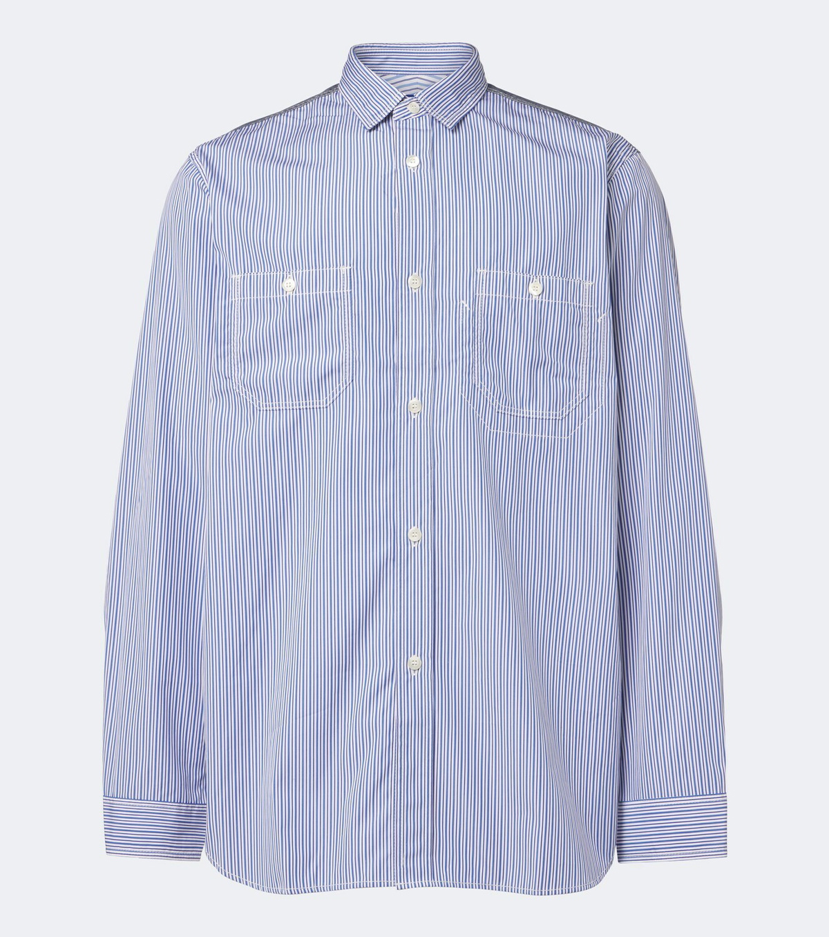 Junya Watanabe Paneled striped cotton shirt