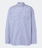 Junya Watanabe Paneled striped cotton shirt