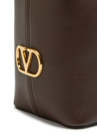 Valentino Drawstring Tassel-embellished Leather Shoulder bag - Dark Brown - One Size