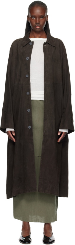 Photo: Lauren Manoogian Brown Suede Car Coat
