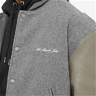 MKI Men's College Varsity Jacket in Grey
