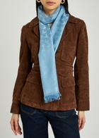 Coach Signature C Logo-jacquard Scarf - Blue - One Size