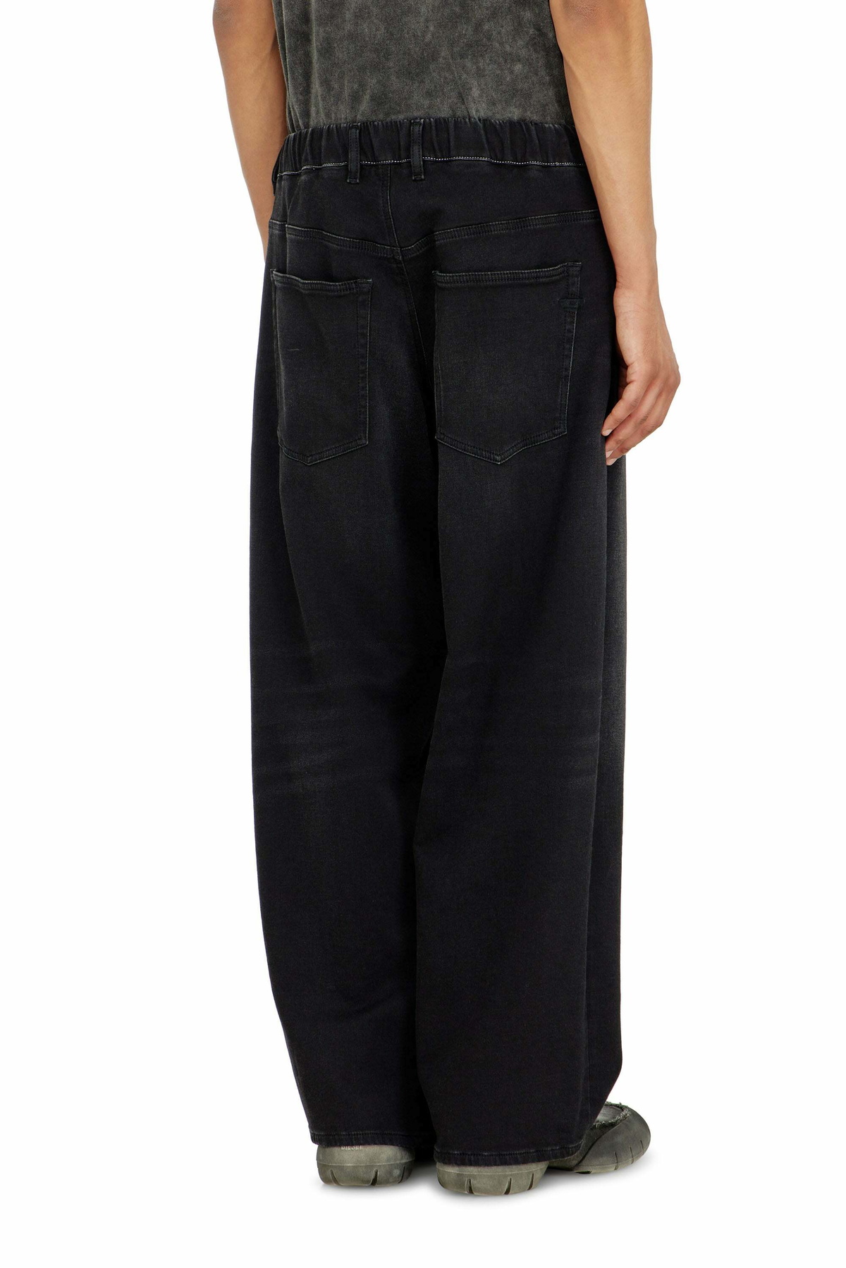 Diesel Relaxed Regular Waist 2097 D-Enim-M Joggjeans, Black/Dark grey, Zip fly