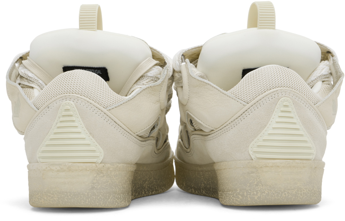 Lanvin Off-White Leather Curb Sneakers Lanvin