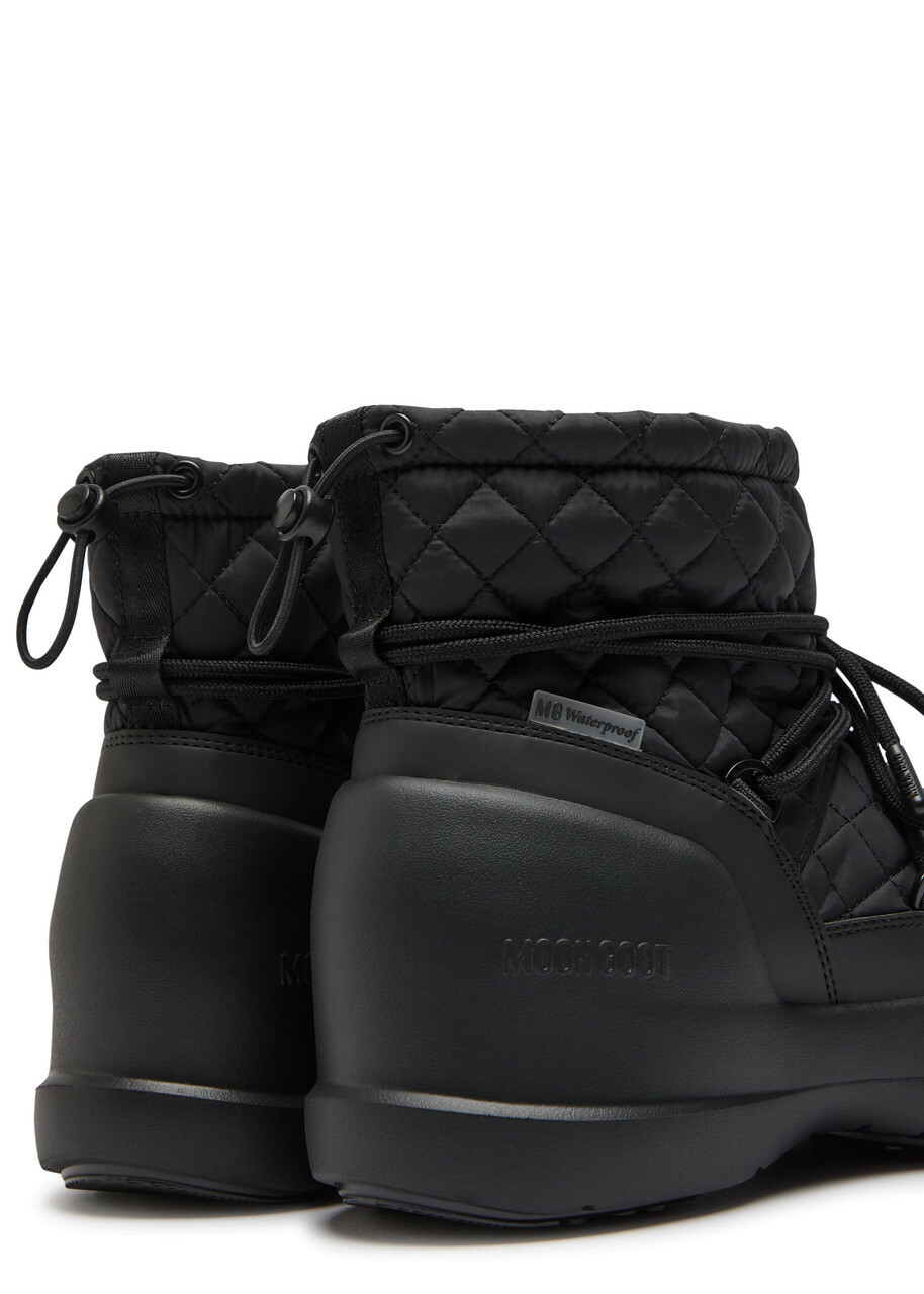 Moon Boot Mezzaluna Quilted Nylon Snow Boots Black