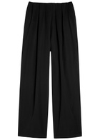 Khaite Kaia Wide-leg Wool Trousers Black