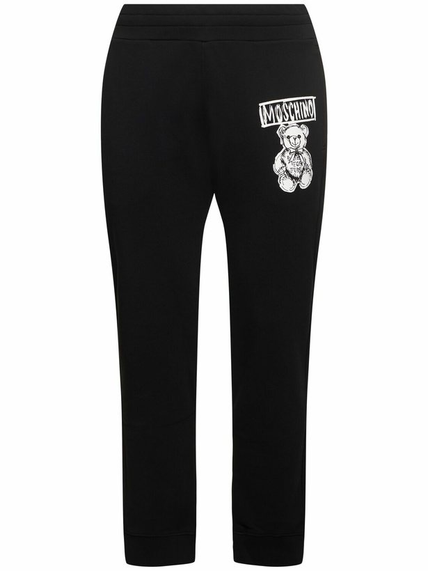 Photo: MOSCHINO Teddy Print Cotton Sweatpants