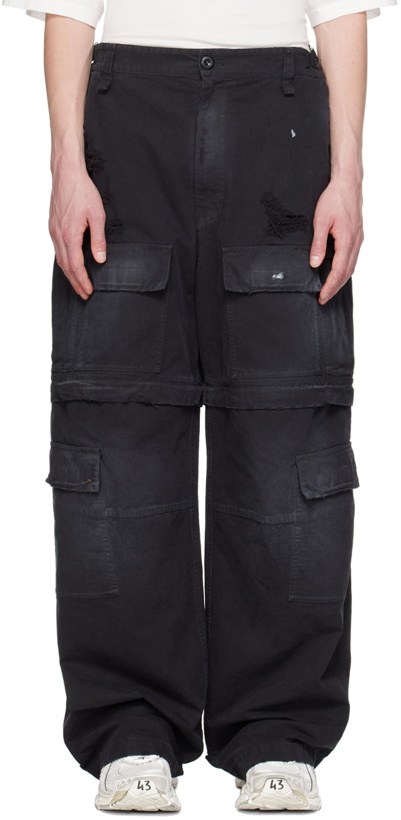 Photo: Balenciaga Black Large Cargo Pants