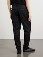 Barena - Straight-Leg Pleated Wool-Blend Gabardine Trousers - Black