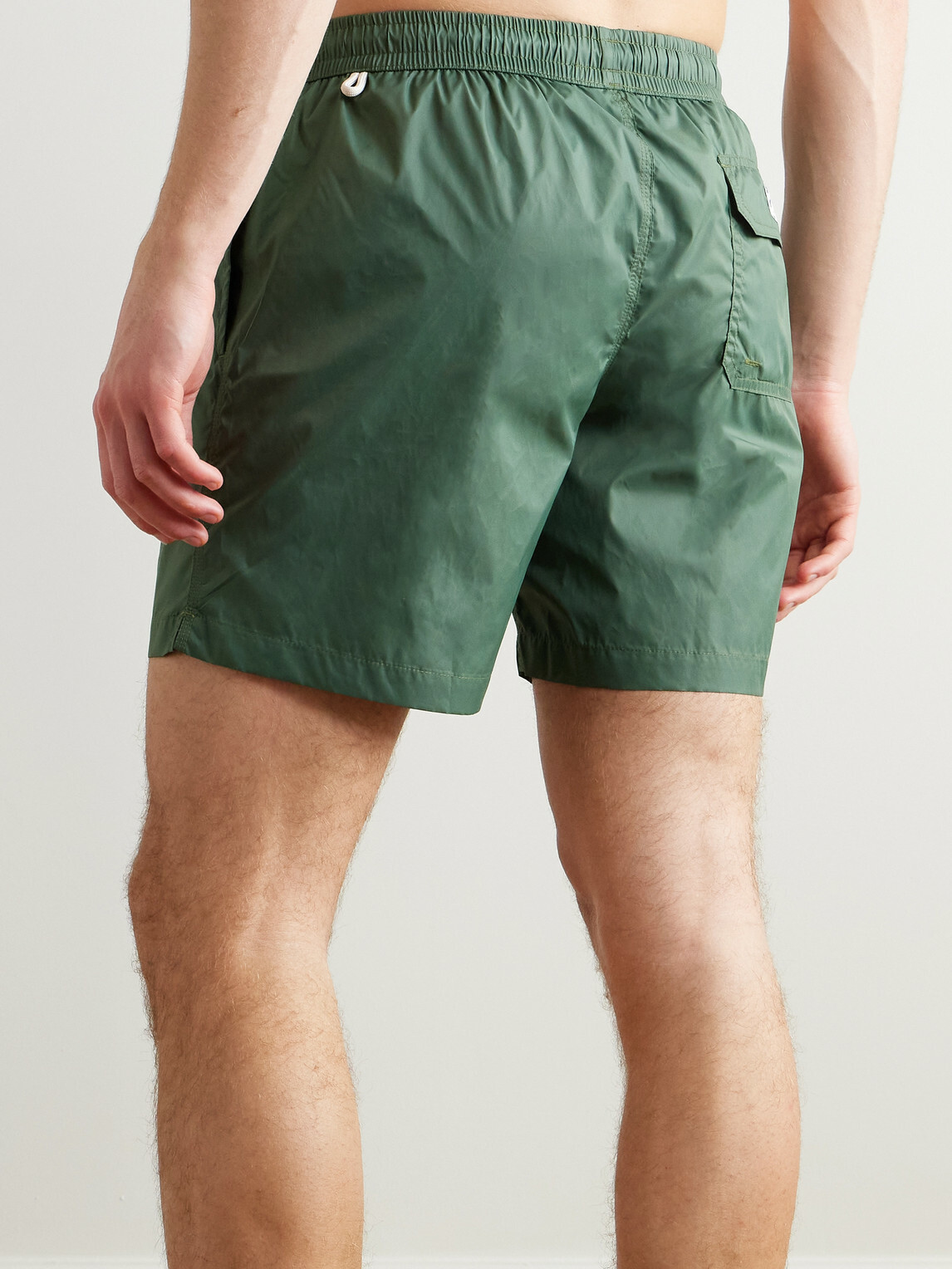 Hartford - Slim-Fit Mid-Length Recycled Swim Shorts - Green