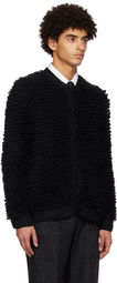 Ernest W. Baker Black Crewneck Cardigan