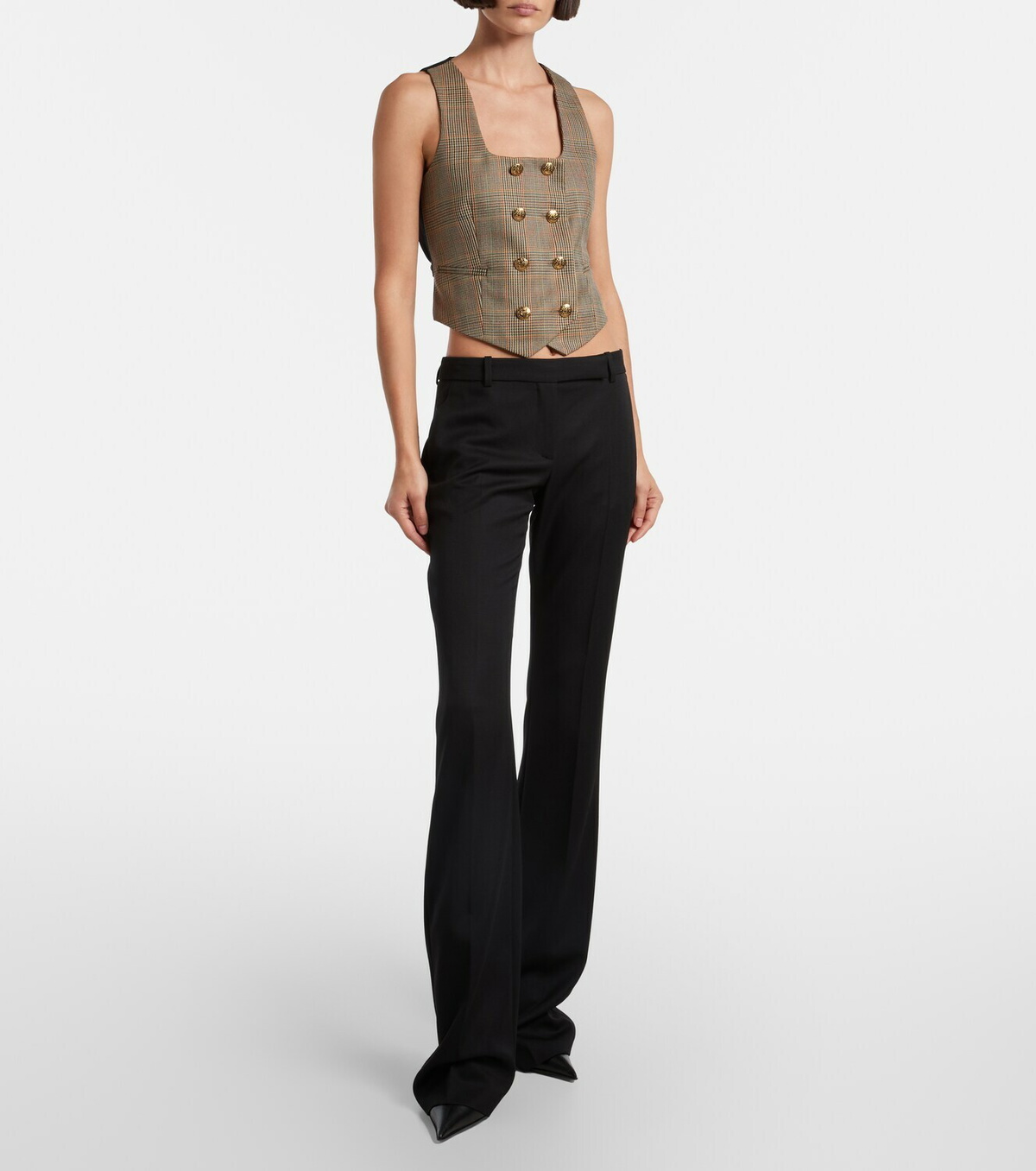 McQueen Prince of Wales check wool vest