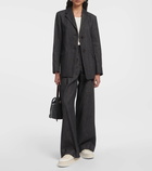 'S Max Mara Athos chambray wide-leg pants