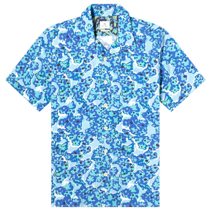 Photo: Paul Smith Men's Flower Print Vacationn Shirt in Blue